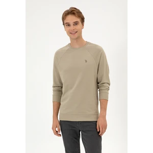 U.s. Polo Assn. Erkek Açık Haki Sweatshirt 50313752-VR183