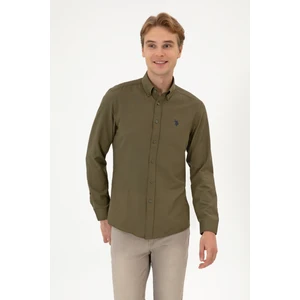 U.s. Polo Assn. Erkek Haki Gömlek Basic 50316723-VR027