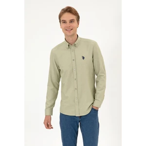 U.s. Polo Assn. Erkek Açık Haki Gömlek Basic 50316723-VR183