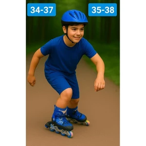 Ayarlanabilir-Işıklı-Tek Sıra ve Çift Sıra Kullanılabilen Paten 34-37 veya 35-38 Numara (M BEDEN OLARAK GEÇMEKTEDİR)