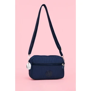 Kadın Çapraz Askılı Üç Gözlü Fermuarlı Krinkıl Günlük Omuz Çantası