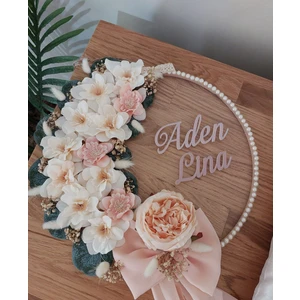 Somon Bebek Kapı Süsü, Dekor, Hediye, Yeni Doğan, Hastahane, Isimli