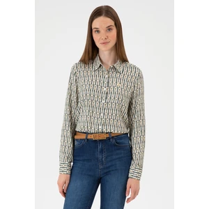 U.s. Polo Assn. Kadın Gömlek Desenli 50316381-VR256