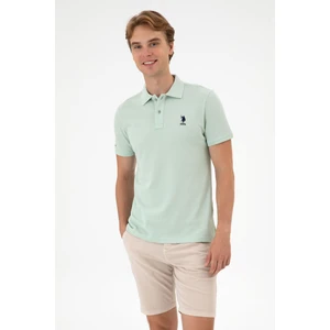 U.S. Polo Assn. Erkek Su Yeşili Basic Tişört 50298041-VR048