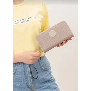 Krinkıl Kumaş Çift Gözlü Büyük Boy Cüzdan