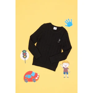 U.s. Polo Assn. Erkek Çocuk Siyah Kazak /triko 50315638-VR046