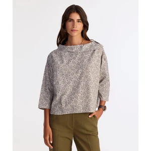 Regular Kayık Yaka Uzun Kol Bluz