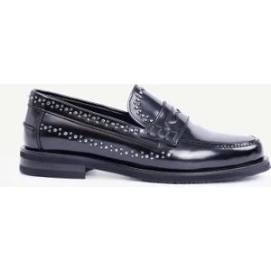 Zımba Detaylı Deri Loafer