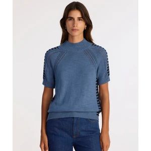 Regular Dik Yaka Kısa Kol Kazak