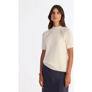 Regular Dik Yaka Kısa Kol Kazak