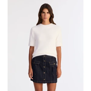 Regular Dik Yaka Kısa Kol Kazak