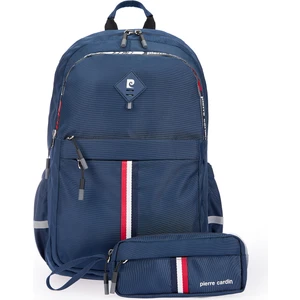 Pierre Cardin 180011-1002 Okul Çantası Kalemlikli Suya Dayanıklı Çok Bölmeli