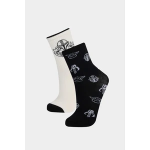 Erkek Çocuk Star Wars-Mandalorian 2'li Pamuklu Uzun Çorap