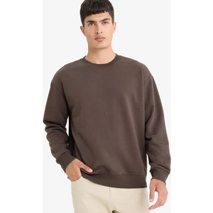 Relax Fit Bisiklet Yaka Kalın İçi Yumuşak Tüylü Basic Düz Sweatshirt T5139AZ25AU