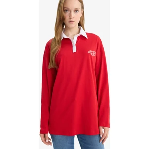 Regular Fit Polo Yaka İşlemeli Uzun Kollu Tunik F0121AX25AU