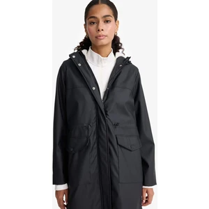 Regular Fit Kapüşonlu Suni Deri Yağmurluk E8575AX25WN