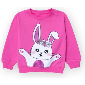 Hellobaby Kız Bebek Sweatshirt Bisiklet Yaka Uzun Kol