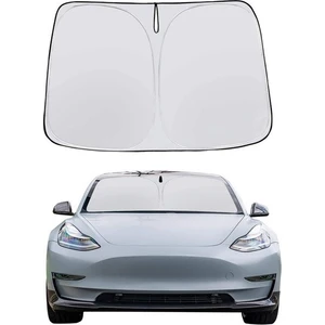 Mundo Venta Tesla Y Model Uyumlu Katlanabilir Araba Ön Cam Güneş Koruyucu Perde - 145X80CM (Yurt Dışından)