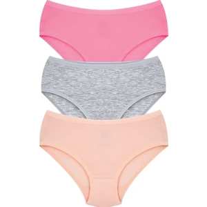 Kız Çocuk Külot 3'lü (%96 Pamuk - %4 Elastan)