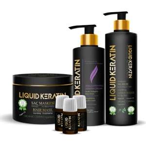 Liquid Keratin Ekstra Düzleştirici 4'lü Keratin Bakım Seti Kremli