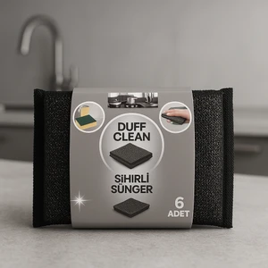 Duff Clean 6 Adet Sihirli Inox Paslanmaz Telli Bulaşık Süngeri