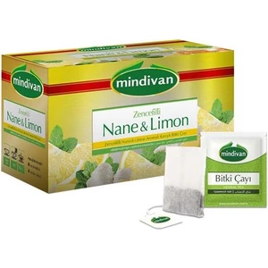 Nane Limon Aromalı Zencefilli Karışık Bitki Çayı 20 li