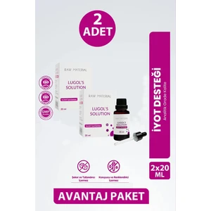 Raw Material More Than Lugol's Solution %5 Iyot Damla 20 ml 2 Adet