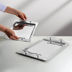 Lalezar Saten 2'li Çelik Tepsi Seti