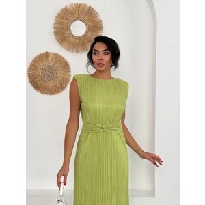 Bel Detaylı Piliseli Danıel Elbise