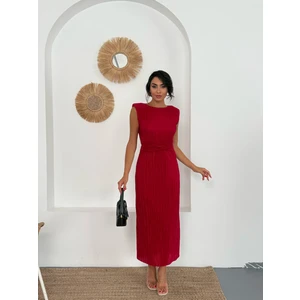 Bel Detaylı Piliseli Danıel Elbise