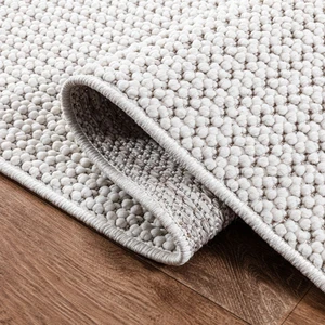 S256 Beyaz Bukle Halı – Saraz Buklem Koleksiyonu Salon Halısı, Mutfak Halısı, Antre Hol Halısı