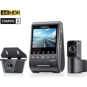 A329SW 3 Kameralı Ön+Iç+Arka Dış Su Geçirmez 4k+2k+2k Sony Starvıs 2 Sensör Gps'li Araç Kamerası
