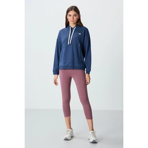 Gül Kurusu Yüksek Bel Slim Fit Dar Paça Kadın Kapri Tayt - 93097