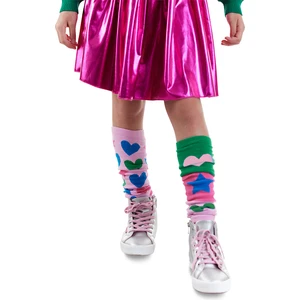 Yıldız Kalp Kız Çocuk Yeşil Pembe Tozluk