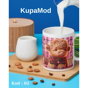 330ML Sevimli İnek Tasarımlı Seramik Kupa – KupaMod