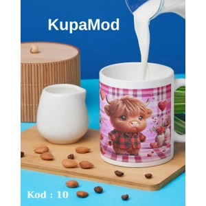330ML Sevimli İnek Tasarımlı Seramik Kupa – KupaMod