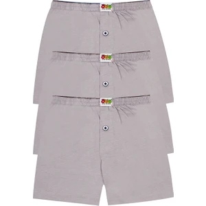 Erkek Çocuk Boxer 3'lü Düğmeli (%100 Pamuk)