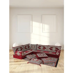 Şark Köşesi Takımı (20 cm Minder Kalınlığı) Bordo Yahyalı Modeli 14 Parça