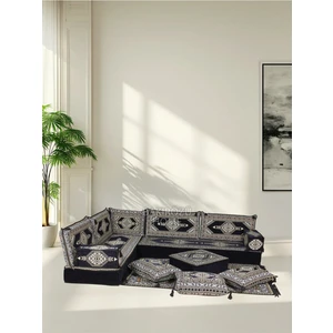 Şark Köşesi Takımı (20 cm Minder Kalınlığı) Lacivert Yahyalı Modeli 14 Parça