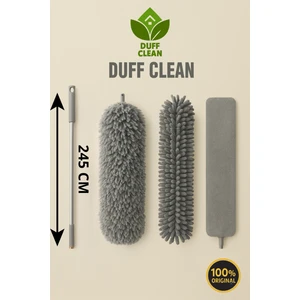 Duff Clean Mikrofiber Manyetik Anti- Statik Bükülebilen Toz Alma 3 Lü Full Set Uzayabilen Saplı