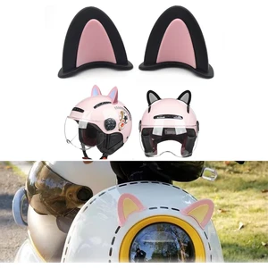 Motosiklet Kask Eşyalar Için Sevimli Dıy Yapışkanlı Karakter ve Parçalar Kedi Kulağı Seti - AL5258