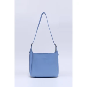 Mavi SHK158 Suni Deri Tek Bölmeli Askılı Çıtçıtlı Çapraz Kol ve Omuz Çantası