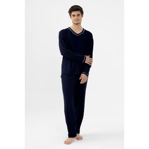Erkek Pamuklu Uzun Kollu Ara Biyeli Cep Detaylı Pijama Takımı