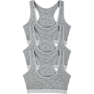 Kız Çocuk Büstiyer 3'lü Pedsiz Sporcu (%96 Pamuk - %4 Elastan)