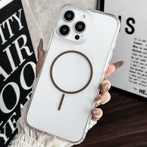 Apple Iphone 16 Pro Max  Uyumlu Gerçek Magsafe Özellikli Sert Şeffaf Sararmaz telefon kılıfı 