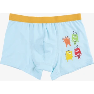 Erkek Çocuk Pamuklu Uzay Baskılı 3'lü Boxer