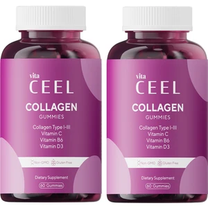 2'li Kollajen Çiğnenebilir Gummy, Tip,1-3, Vitamin C, Vitamin B6, Vitamin D3