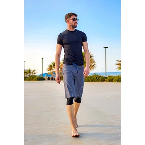  Füme Erkek Yüzme Şortu - Iç Taytlı, UPF50+ Korumalı, S2501-1
