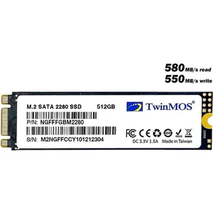 Twinmos NgfffGBm2280 512GB 580MB-550MB M.2 2280 Sata3 SSD