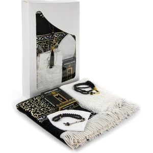 İhvan Online Babalar Gününe Özel Seccade Seti Dini Hediyelik - Pencere Kutulu Hediyelik - Kabeli Seccade